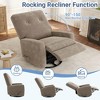 Manual 360° Swivel Rocker Recliner Chair, Overstuffed Glider Chair with Side Pockets, for Living Room, Bedroom, Office - 2 of 4