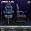 Bosmiller Ergonomic Reclining Gaming Chair with Linkage Armrests & Footrest, Racing Office Chair, PU Leather Computer Desk Chair - 2 of 4