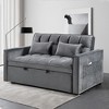 NicBex Convertible Sofa Bed Loveseat Couch with Pull Out Bed & Reclining Backrest,Upholstered Futon Sofa for Living Room,Bedroom - 2 of 4