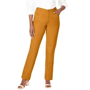 Jessica London Women's Plus Size Classic Cotton Denim Straight-Leg Jean - 1 of 4