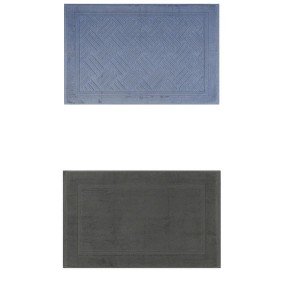 Unique Bargains 2Pcs Cotton Banded Reversible Soft Plush Absorbent Bathtub Mat - 1 of 4