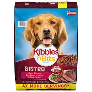 Kibbles 'n Bits Bistro Beef, Spring Vegetable & Apple Flavors Adult Complete & Balanced Dry Dog Food - 16 lbs - 1 of 4