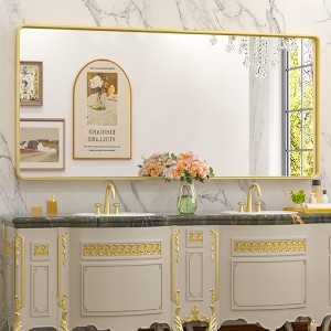 Keonjinn Framed Wall Mirror, Modern Rectangular Bathroom Vanity Mirror, Wall Mounted - 1 of 4