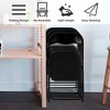 Folding Chairs with Padded Seats for Outdoor & Indoor, Portable Stackable Seat with Metal Frame for Home, Office, Party Black - 4 of 4