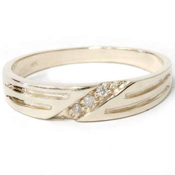 Pompeii3 Mens 14k Yellow Gold Diamond Wedding Anniversary Ring