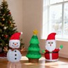 Karl Home Pop-up Set of  Snowman Santa Claus and Tree Lighted Christmas Decoration - 4 of 4