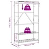 vidaXL Clothes Rack with Shelves 110x40x175cm Bamboo, Clothes Rack with Shelf, Bamboo Clothes Hanger, Coat Rack with Hook - 3 of 4