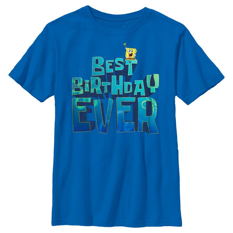 Boy's SpongeBob SquarePants Best Birthday Ever T-Shirt, 1 of 6