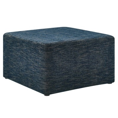Modway Callum Large 28 in. Square Woven Heathered Fabric Upholstered Ottoman