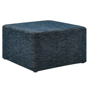 Modway Callum Large 28 in. Square Woven Heathered Fabric Upholstered Ottoman - 1 of 4