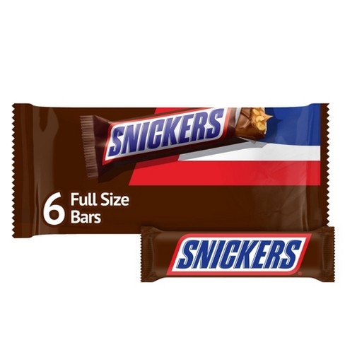 Snickers Full Size Chocolate Candy Bars - 1.86oz/6ct - image 1 of 4