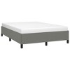vidaXL Queen Bed Frame, Fabric Upholstered Platform Bed Frame, Dark Gray, No Mattress - 2 of 4