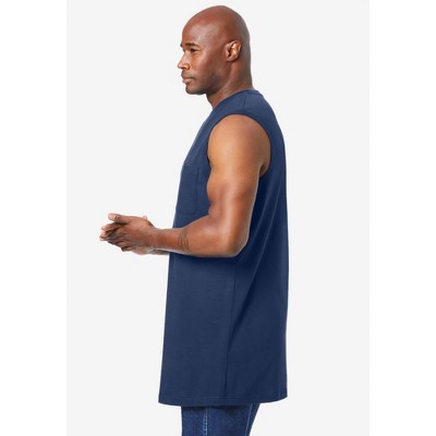 KingSize Shrink-Less Longer-Length Lightweight Muscle Pocket Tee