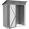 5x3 FT Heavy-Duty Steel Shed, Outdoor Storage with Lockable Door, Sloping Roof Design, Spacious Tool Shed for Garden & Patio - 3 of 4
