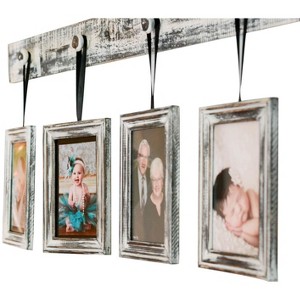 TX USA Corporation Classic Design Wood Wall Photo Frame, Set of 4 - White Wash - 1 of 2