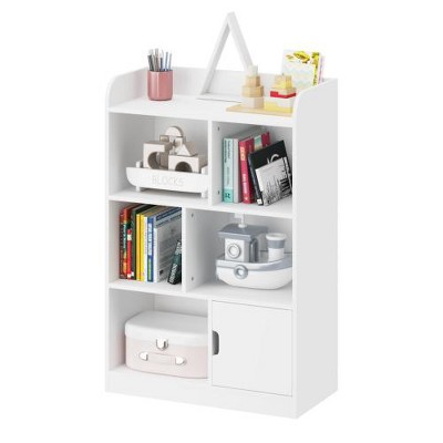 LIVAREEmlen Bookcase, Bookshelf with 6 Compartments, Freestanding Shelves and Cube Organizer, for Bedroom Living Room Office Closet School, White