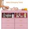 GustoWave Multi-Functional Diaper Changing Station & Storage Organizer, Wooden 6-Drawer Nursery Dresser, Modern Baby Changing Table - 4 of 4