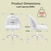 NicBex  Adjustable Height Mid-Back Office Chairs with Universal Wheels and Black Legs for Home Work Study Make Up - 3 of 4