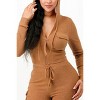 Slickblue Ribbed Zip-Up Cargo Hoodie and Jogger Set for Women - 2 Piece Loungewear, Brown/Blue/Black/Army Green, Size S-XL - 2 of 4