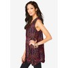 Roaman's Women's Plus Size Sleeveless Angelina Tunic - 4 of 4