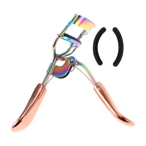 Unique Bargains Women Plated Eyelash Curler for Business Travel Colorful 1 Pc - 1 of 3