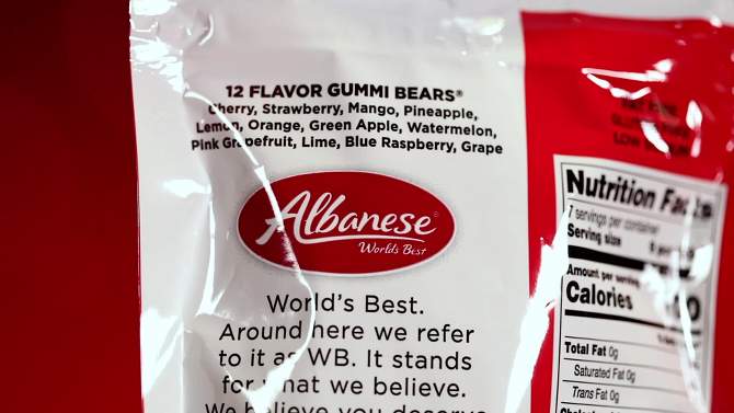 Albanese World&#39;s Best 12 Flavor Gummi Bears Candy - 9oz, 2 of 17, play video