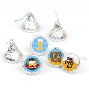 Big Dot of Happiness Oktoberfest - Beer Festival Round Candy Sticker Favors - Labels Fits Chocolate Candy (1 sheet of 108) - 1 of 4