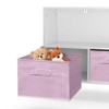 Kids Bookshelf with Toy Storage Organizer, 35.5" Bookcase with Bins for Nursery Playroom Kids Bedroom Kids, Kids Storage Organizer Bookshelf - 3 of 4