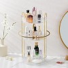 360° Rotating Makeup Organizer, 3 Tier Large Skincare Make Up Storage Perfume Organizers, Clear Cosmetic Dresser Organizer, Toiletry Spinning Holder - 3 of 4