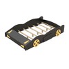 Gulches Black+Yellow Full Size Race Car-Shaped Platform Bed with Wheels and Storage - 3 of 4
