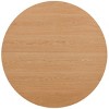 47" Farmhouse Round Dining Table with Wood Veneer Top, Small Kitchen Table, Space-Saving Dining Table for Apartment or Dining Areas–The Pop Home - 3 of 4