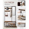VASAGLE Coat Rack Shoe Bench with Mirror Hall Tree with Bench Rustic Brown and Black - 4 of 4
