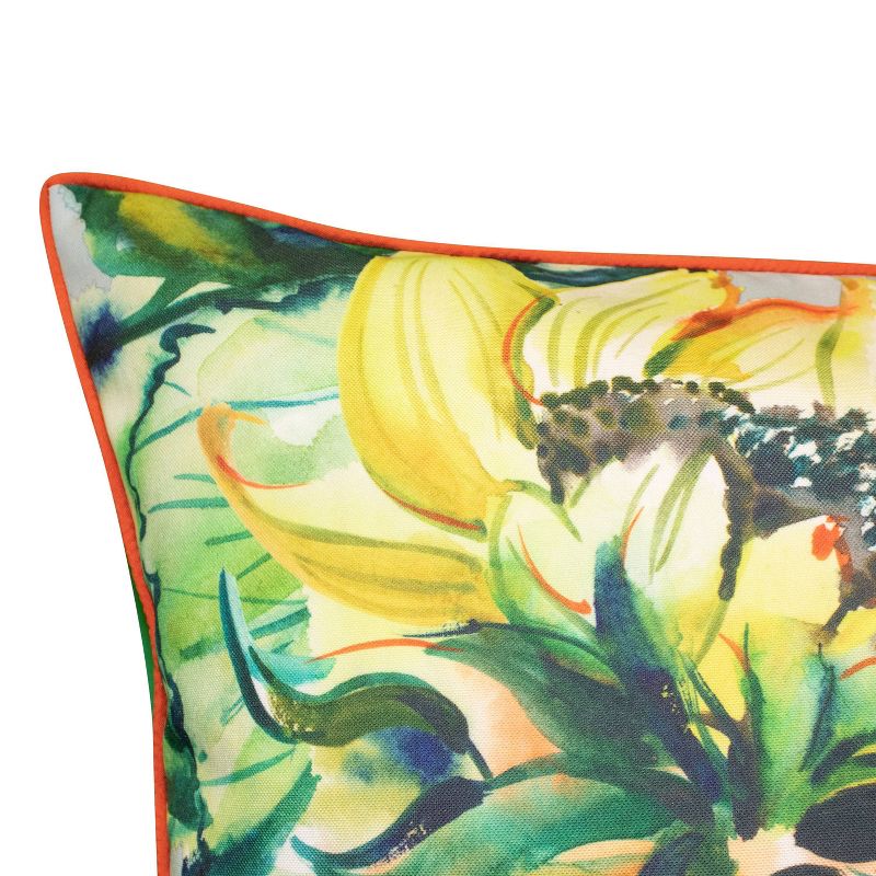 Watercolor Sunflower Indoor/Outdoor Throw Pillow Capri - Edie@Home, 6 of 10