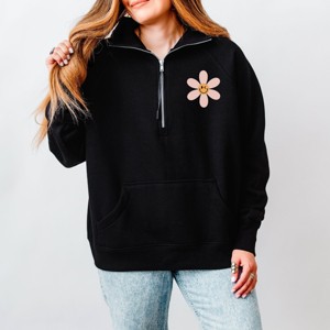 S.W.Smiley Cool Mom Club President Flower Front And Back - Women's