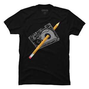 Men's Design By Humans Old School Tape Rewind By clingcling T-Shirt - 1 of 2