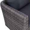 vidaXL Classy Gray Patio Chair- Suitable for Outdoor Use, Easy Assembly, Poly Rattan & Steel Frame - 4 of 4