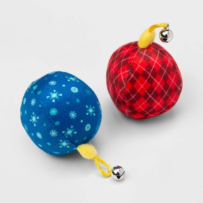 Holiday Jingle Balls Cat Toy - 2pk - Wondershop™