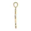 Black Bow Jewelry 14k Yellow Gold & White Rhodium Filigree Cross Pendant, 14 x 26mm - 2 of 4