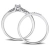 EVERLY JEWELRY | Sterling Silver 1/5 CT TW Diamond Split Shank Bridal Set Ring - 3 of 4