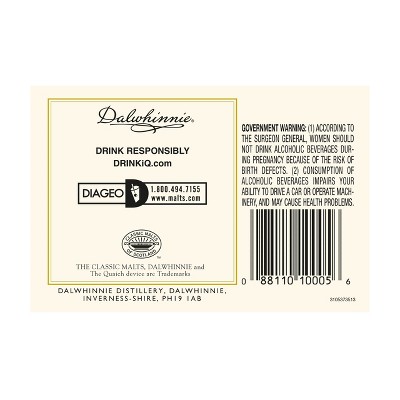 Dalwhinnie 15yr Single Malt Scotch Whisky - 750ml Bottle