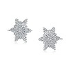 Guili Sterling Silver Star-Shaped Cubic Zirconia Stud Earrings, a Dazzling and Chic Representation of Celestial Elegance and Radiance - 4 of 4