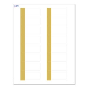 Avery® Labels, 1" x 2-5/8", Dipped Gold Edge, Matte White, 160ct - 1 of 4