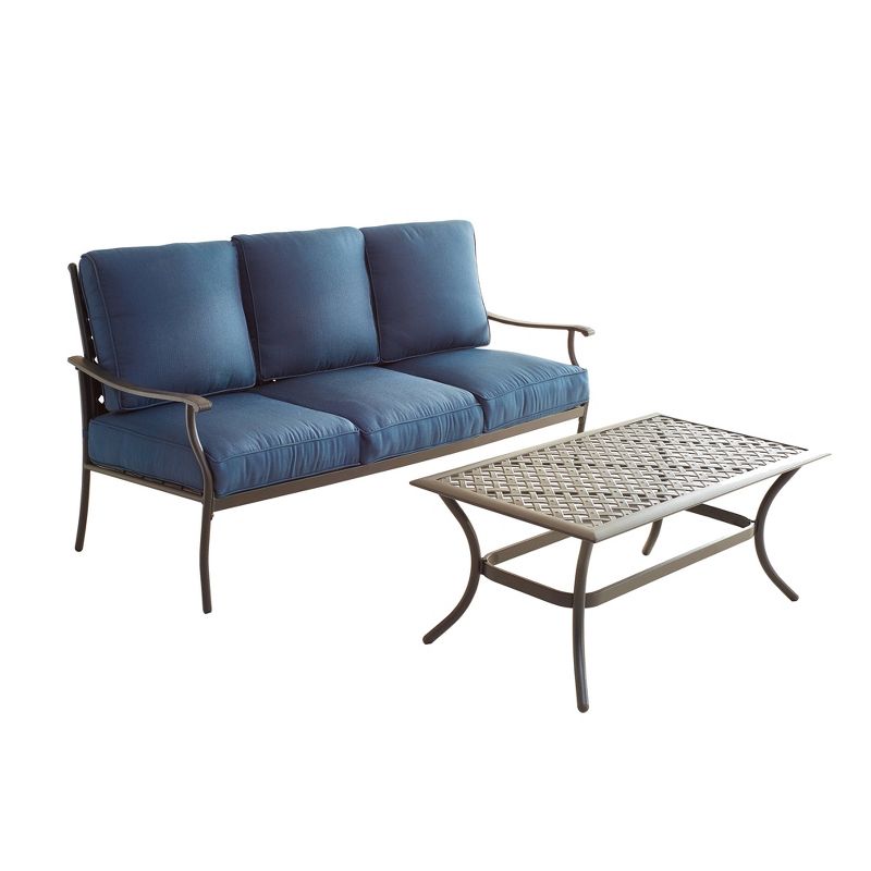 2pc Sofa and Coffee Table Patio Seating Set - Patio Festival
, 3 of 10
