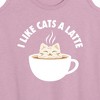 Women's - Instant Message - I Like Cats A Latte Graphic Racerback Tank - 2 of 4
