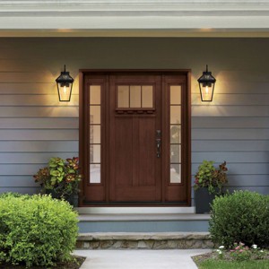 Black Aluminum Light Fixtures LED Outdoor Wall Lights Light That Comes On Automatically At Night Waterproof Modern Glass Sconce-The Pop Home - 1 of 4