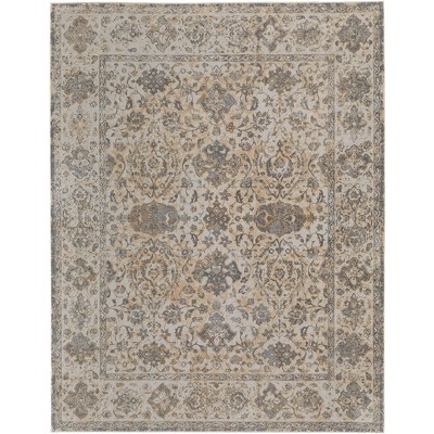Celene Traditional Bordered Ivory/Tan/Gray Area Rug