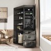 FUFU&GAGA Corner Storage Cabinet with Built-in Safe,Steel Security Box with Key Lock,Organizer for Valuables/Armed Equipment,Home/Office Protection - 2 of 4