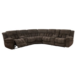 Armand Upholstered Recliner Sectional Brown - HOMES: Inside + Out