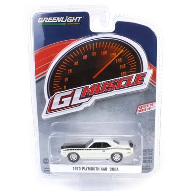 1/64 1970 Plymouth AAR ‘Cuda, Alpine White, GreenLight Muscle Series 29 13360-C