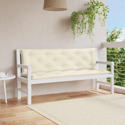 vidaXL Garden Bench Cushion Set of 2 Cream White